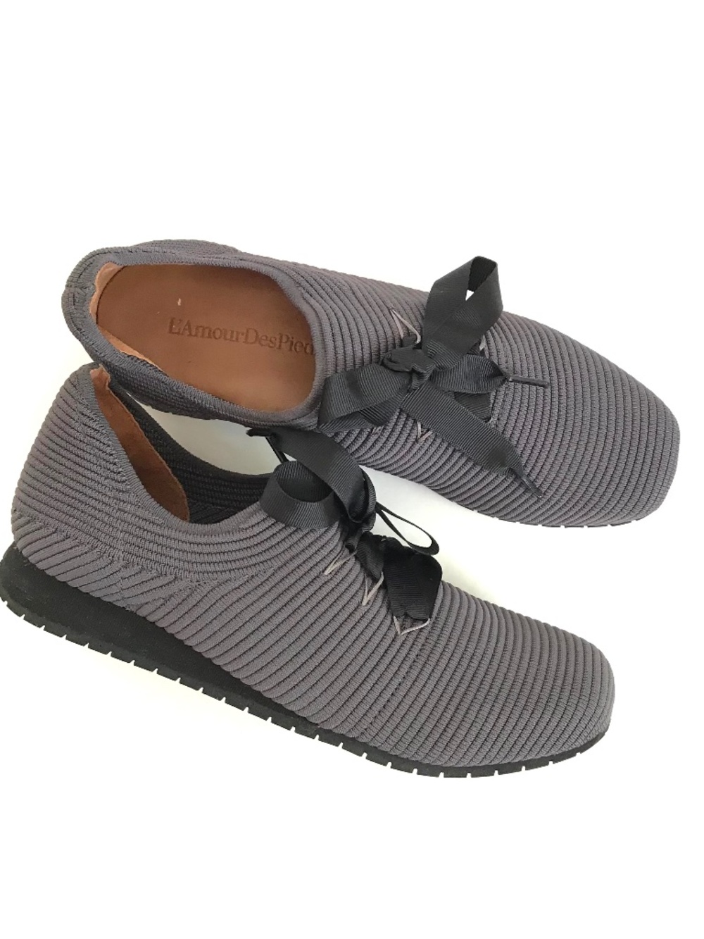 L'AMOUR DES PIEDS Taimah Sport Knit Sneakers Comfort Shoe Gray Women’s Size 7.5